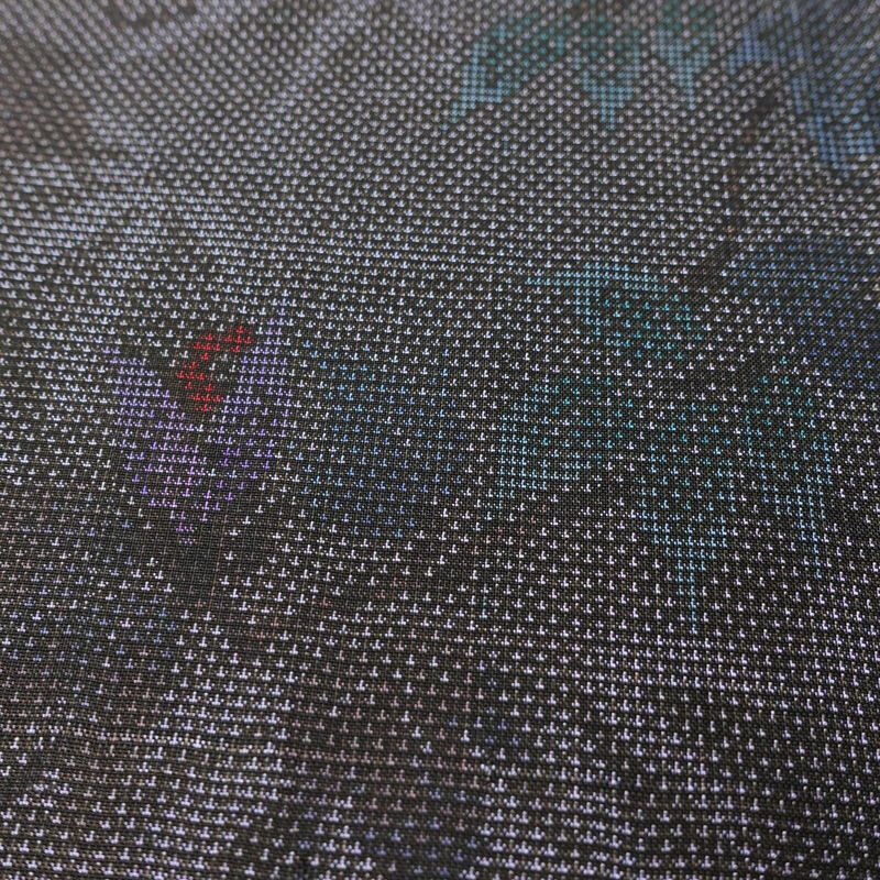 大島紬 良品 証紙あり 正絹 木の葉・植物柄 袷仕立て 身丈166.5cm 裄丈66.5cm 着物 紫・藤色_画像8