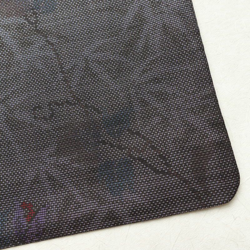 大島紬 良品 証紙あり 正絹 木の葉・植物柄 袷仕立て 身丈166.5cm 裄丈66.5cm 着物 紫・藤色_画像14