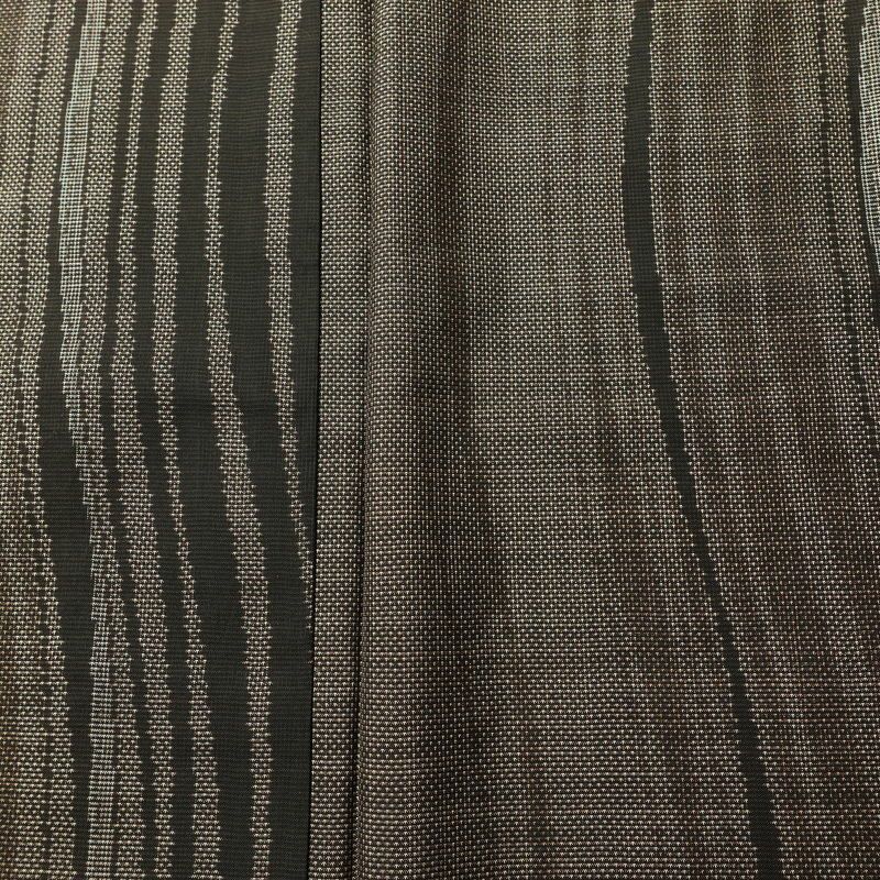 大島紬 良品 証紙なし 正絹 縞柄・線柄 袷仕立て 身丈158cm 裄丈65.5cm 着物 茶_画像6