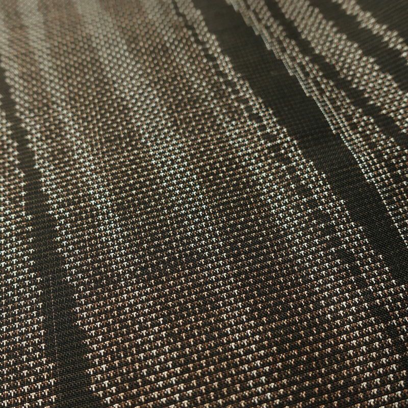 大島紬 良品 証紙なし 正絹 縞柄・線柄 袷仕立て 身丈158cm 裄丈65.5cm 着物 茶_画像9