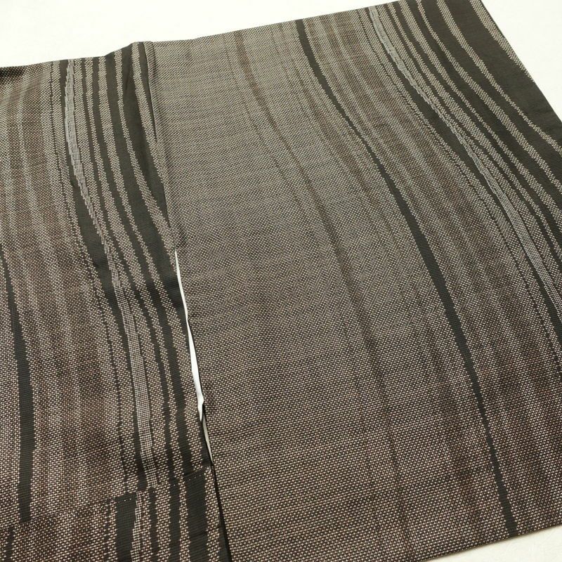 大島紬 良品 証紙なし 正絹 縞柄・線柄 袷仕立て 身丈158cm 裄丈65.5cm 着物 茶_画像13