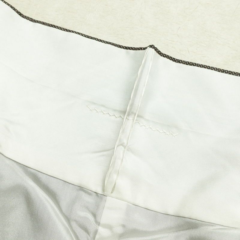 大島紬 良品 証紙なし 正絹 縞柄・線柄 袷仕立て 身丈158cm 裄丈65.5cm 着物 茶_画像19