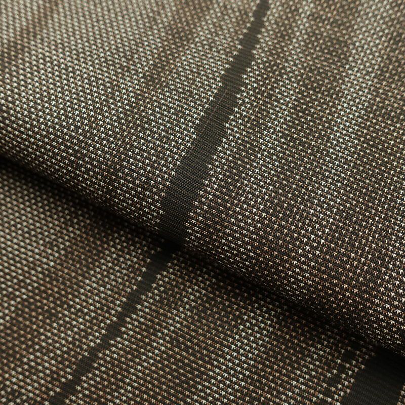 大島紬 良品 証紙なし 正絹 縞柄・線柄 袷仕立て 身丈158cm 裄丈65.5cm 着物 茶_画像20