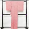 小紋 良品 しつけ糸付き 絞り 総絞り 正絹 古典柄 袷仕立て 身丈158.5cm 裄丈64.5cm 着物 ピンク_画像2