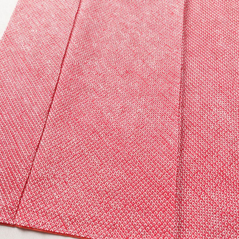 小紋 良品 しつけ糸付き 絞り 総絞り 正絹 古典柄 袷仕立て 身丈158.5cm 裄丈64.5cm 着物 ピンク_画像4