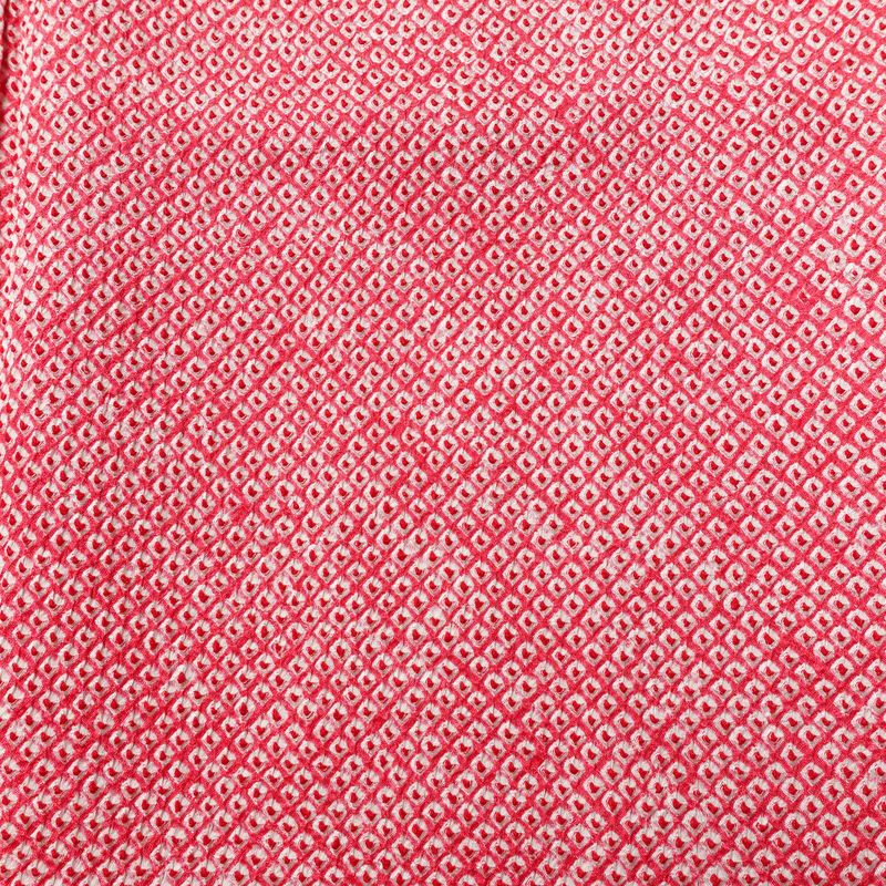 小紋 良品 しつけ糸付き 絞り 総絞り 正絹 古典柄 袷仕立て 身丈158.5cm 裄丈64.5cm 着物 ピンク_画像6