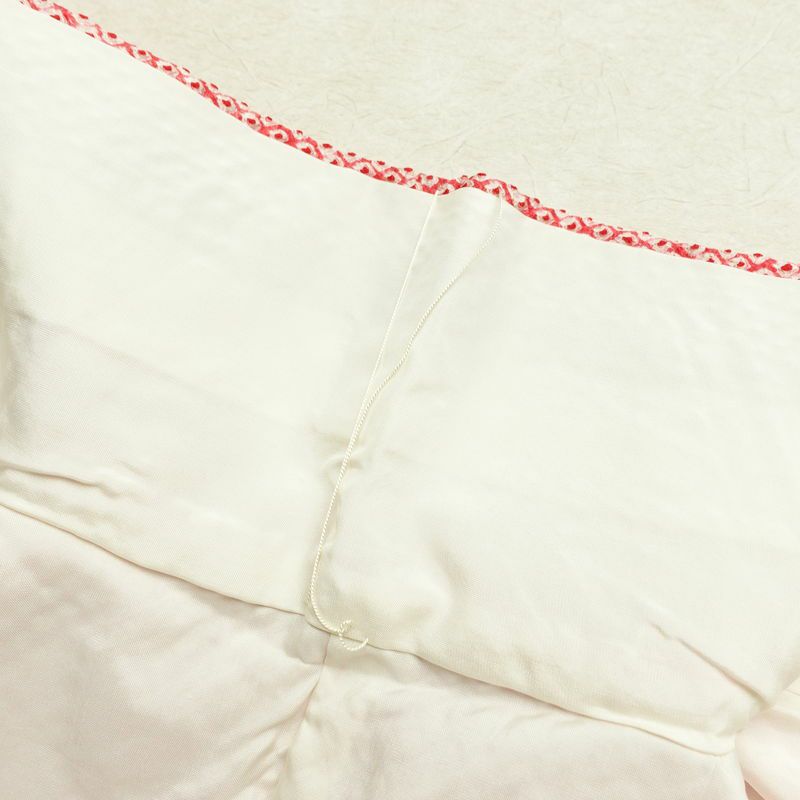 小紋 良品 しつけ糸付き 絞り 総絞り 正絹 古典柄 袷仕立て 身丈158.5cm 裄丈64.5cm 着物 ピンク_画像19