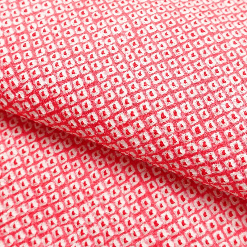 小紋 良品 しつけ糸付き 絞り 総絞り 正絹 古典柄 袷仕立て 身丈158.5cm 裄丈64.5cm 着物 ピンク_画像20