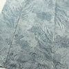 小紋 良品 しつけ糸付き 正絹 花柄 袷仕立て 身丈167cm 裄丈68.5cm 着物 青・紺_画像4