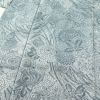 小紋 良品 しつけ糸付き 正絹 花柄 袷仕立て 身丈167cm 裄丈68.5cm 着物 青・紺_画像5
