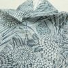 小紋 良品 しつけ糸付き 正絹 花柄 袷仕立て 身丈167cm 裄丈68.5cm 着物 青・紺_画像17