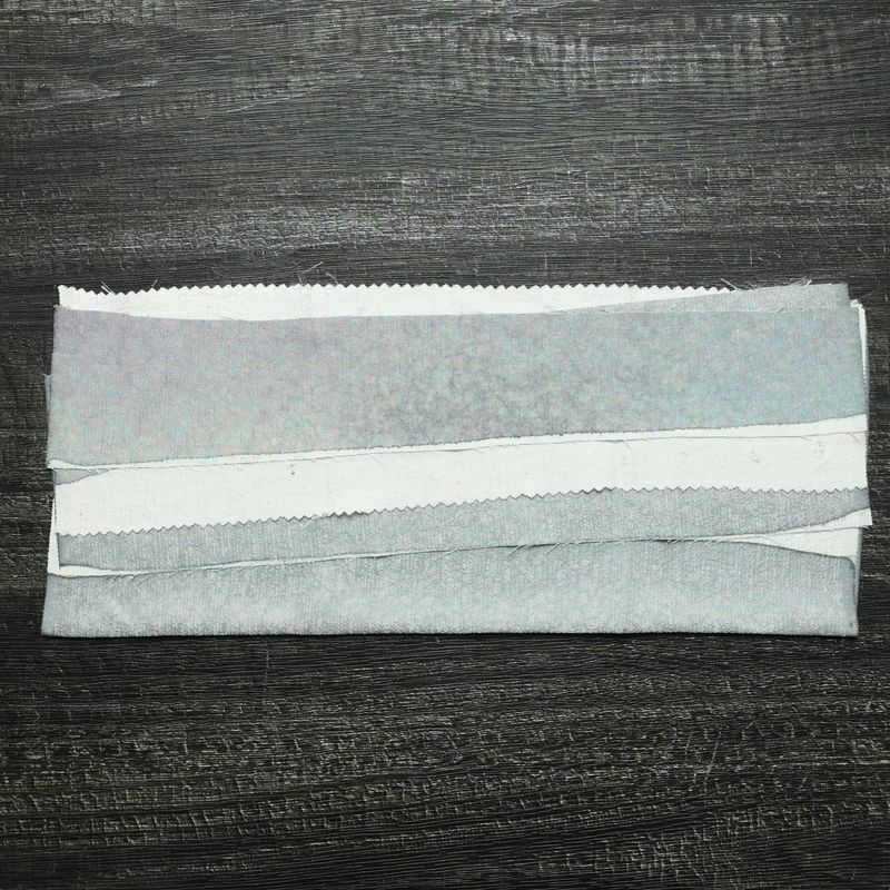 付け下げ 美品 スワトウ刺繍 正絹 木の葉・植物柄 袷仕立て 身丈159cm 裄丈65.5cm 刺繍 一部しつけ糸付き フォーマル 着物 青・紺_画像20