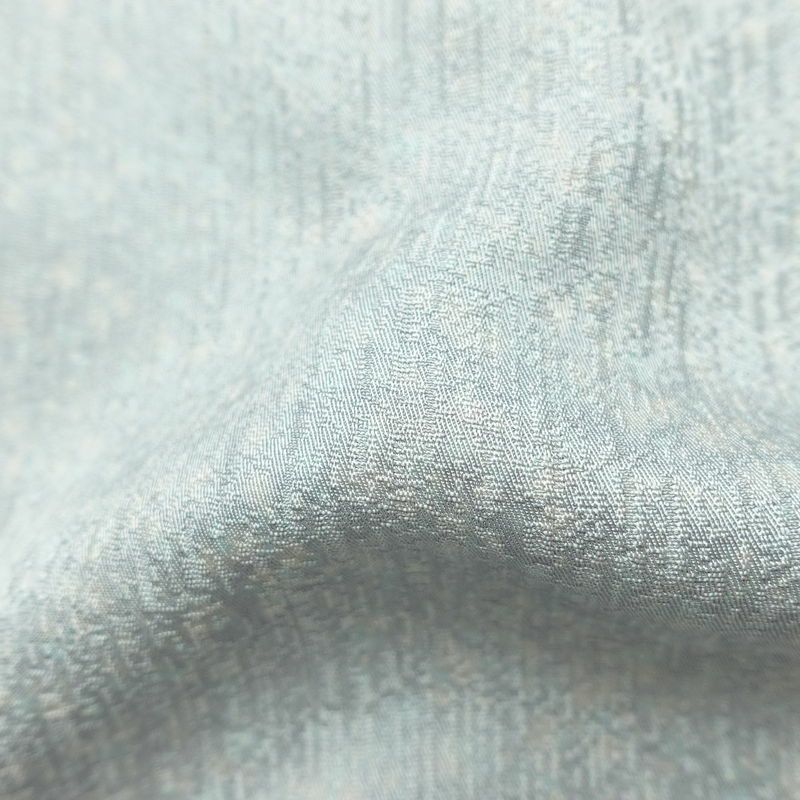 付け下げ 美品 スワトウ刺繍 正絹 木の葉・植物柄 袷仕立て 身丈159cm 裄丈65.5cm 刺繍 一部しつけ糸付き フォーマル 着物 青・紺_画像21