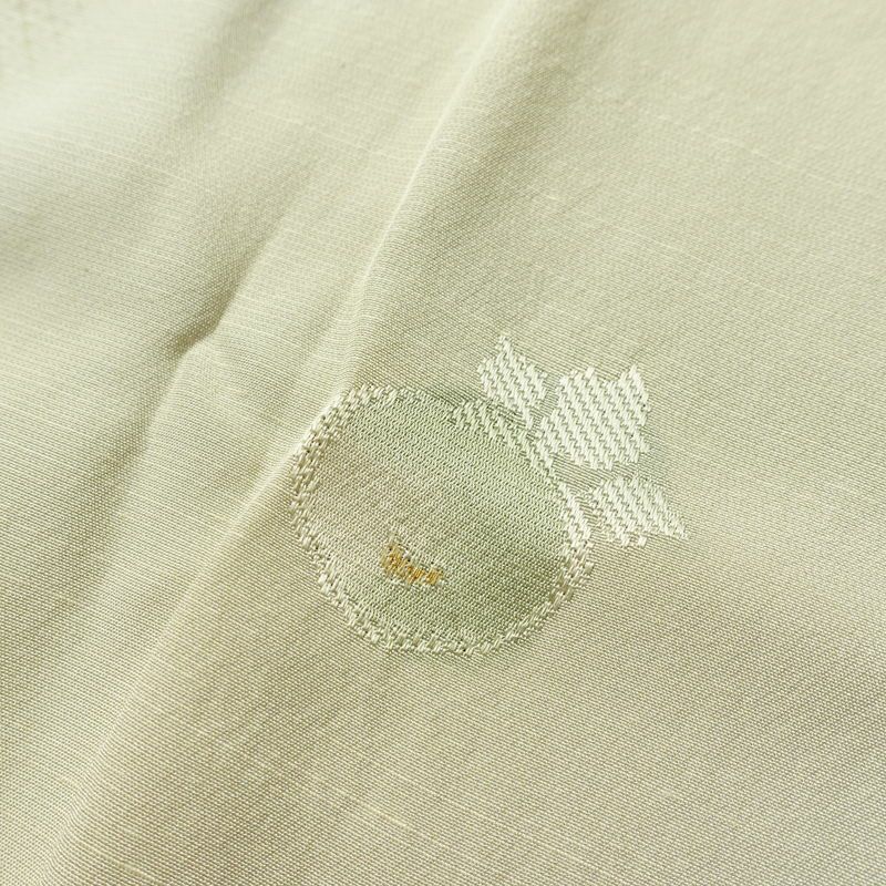 長襦袢 良品 正絹 花柄 袖無双・胴抜き 身丈123.5cm 裄丈67cm ベージュ_画像7