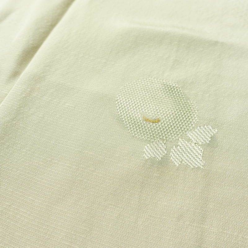 長襦袢 良品 正絹 花柄 袖無双・胴抜き 身丈123.5cm 裄丈67cm ベージュ_画像8