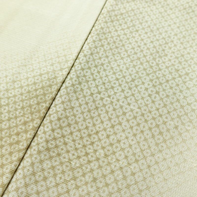 長襦袢 良品 正絹 花柄 袖無双・胴抜き 身丈123.5cm 裄丈67cm ベージュ_画像9