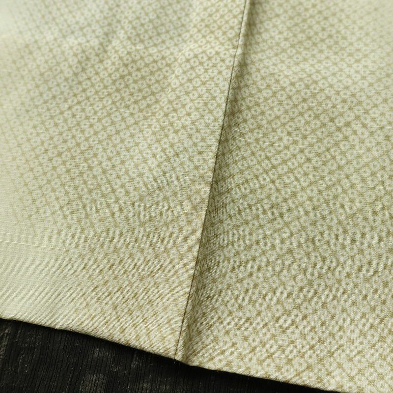 長襦袢 良品 正絹 花柄 袖無双・胴抜き 身丈123.5cm 裄丈67cm ベージュ_画像11