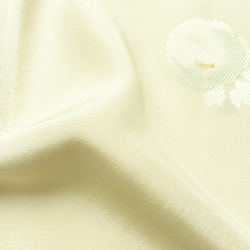 長襦袢 良品 正絹 花柄 袖無双・胴抜き 身丈123.5cm 裄丈67cm ベージュ_画像20