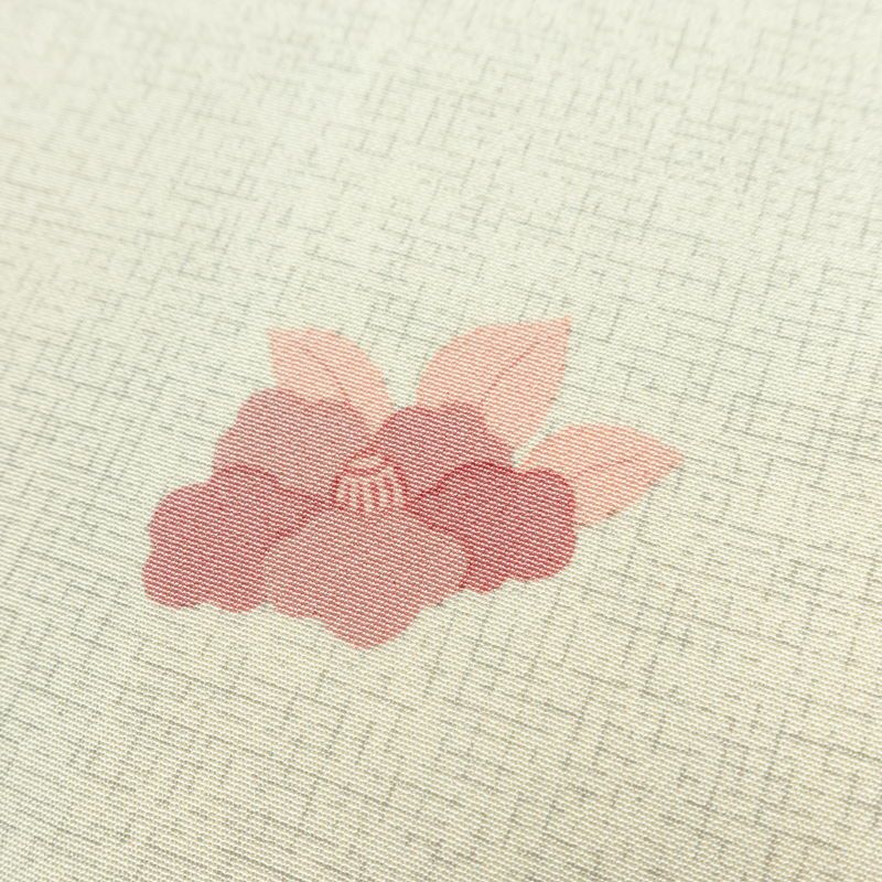 小紋 良品 飛び柄 正絹 花柄 袷仕立て 身丈158cm 裄丈65.5cm 着物 クリーム_画像8