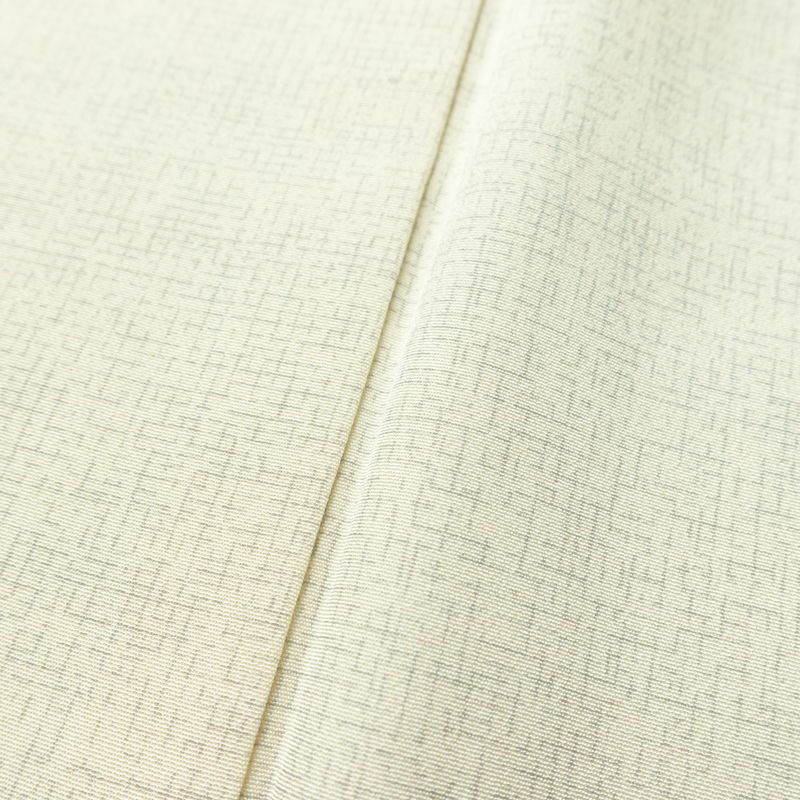 小紋 良品 飛び柄 正絹 花柄 袷仕立て 身丈158cm 裄丈65.5cm 着物 クリーム_画像10