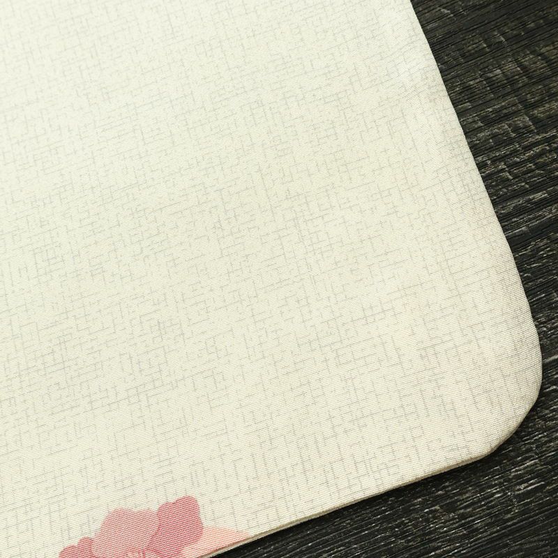 小紋 良品 飛び柄 正絹 花柄 袷仕立て 身丈158cm 裄丈65.5cm 着物 クリーム_画像16