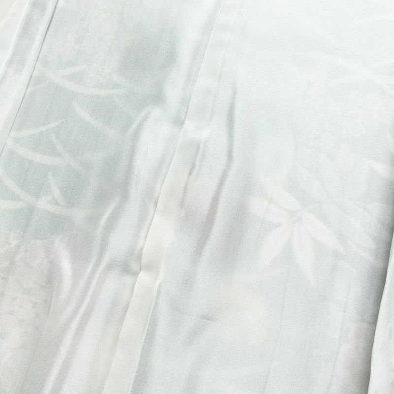 小紋 良品 総柄 正絹 花柄 袷仕立て 身丈158.5cm 裄丈64.5cm 箔 金彩 着物 紫・藤色_画像18