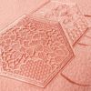 付け下げ 美品 堅牢染 ケミカル刺繍 しつけ糸付き 一つ紋付き 正絹 古典柄 袷仕立て 身丈160cm 裄丈62.5cm 刺繍 フォーマル 着物 ピンク_画像7