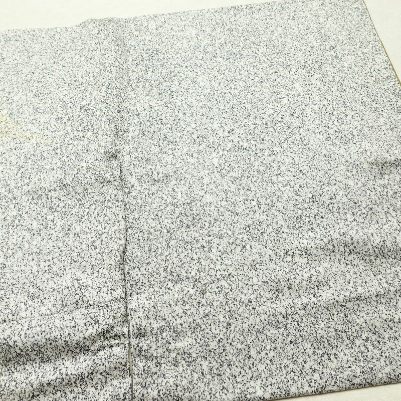 訪問着 良品 ろうけつ染め 正絹 木の葉・植物柄 袷仕立て 身丈173cm 裄丈69.5cm 箔 金彩 フォーマル 着物 グレー_画像16