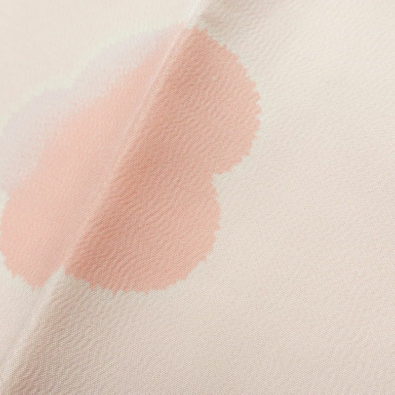 長襦袢 美品 しつけ糸付き 縮緬 正絹 花柄 袖無双・胴抜き 身丈134.5cm 裄丈65.5cm ピンク_画像20