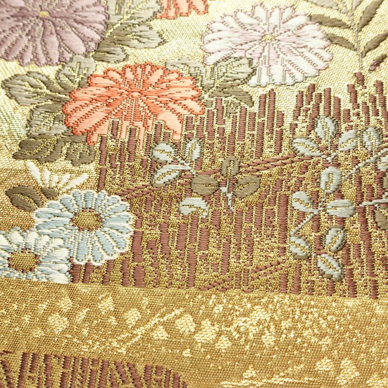 袋帯 六通柄 フォーマル用 正絹 古典柄 箔 帯 金・銀_画像3