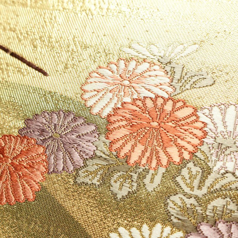 袋帯 六通柄 フォーマル用 正絹 古典柄 箔 帯 金・銀_画像5