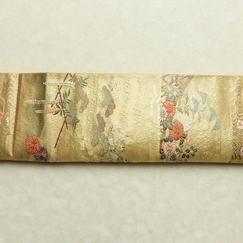 袋帯 六通柄 フォーマル用 正絹 古典柄 箔 帯 金・銀_画像14