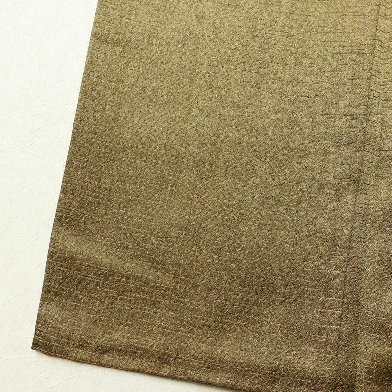 付け下げ 正絹 風景柄 袷仕立て 身丈157cm 裄丈65.5cm 箔 金彩 金糸 フォーマル 着物 ベージュ_画像11