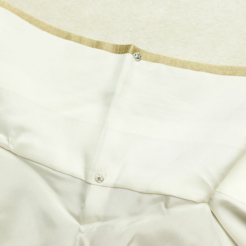 付け下げ 正絹 風景柄 袷仕立て 身丈157cm 裄丈65.5cm 箔 金彩 金糸 フォーマル 着物 ベージュ_画像20