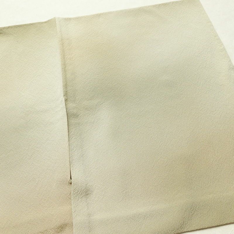 単衣 色無地 良品 縮緬 一つ紋付き 正絹 その他の柄 単衣仕立て 身丈160cm 裄丈66.5cm フォーマル 着物 ぼかし ベージュ_画像13