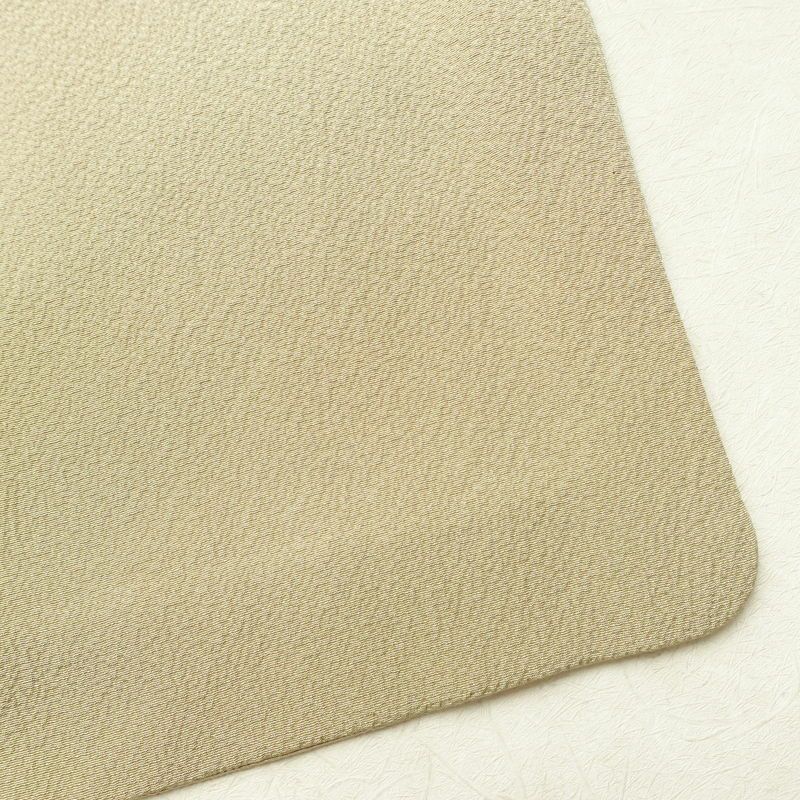 単衣 色無地 良品 縮緬 一つ紋付き 正絹 その他の柄 単衣仕立て 身丈160cm 裄丈66.5cm フォーマル 着物 ぼかし ベージュ_画像15