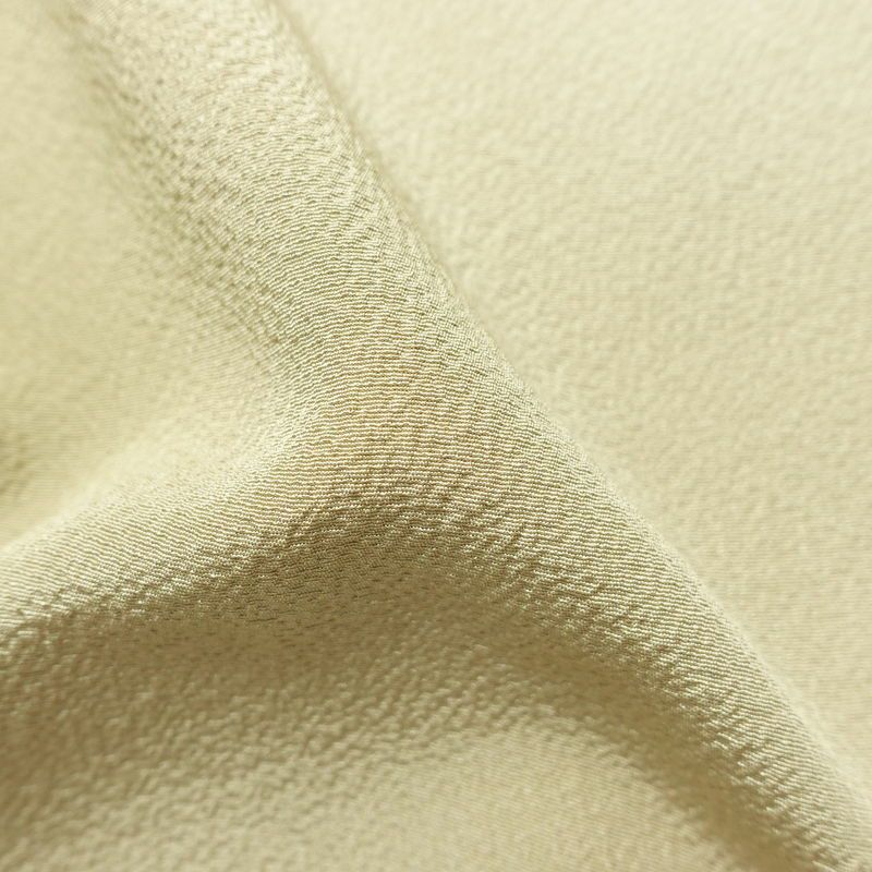 単衣 色無地 良品 縮緬 一つ紋付き 正絹 その他の柄 単衣仕立て 身丈160cm 裄丈66.5cm フォーマル 着物 ぼかし ベージュ_画像21