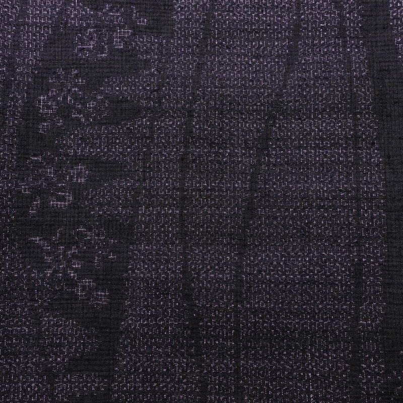 紬 美品 しつけ糸付き 正絹 縞柄・線柄 袷仕立て 身丈158cm 裄丈64cm 着物 紫・藤色_画像6