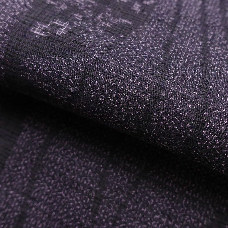 紬 美品 しつけ糸付き 正絹 縞柄・線柄 袷仕立て 身丈158cm 裄丈64cm 着物 紫・藤色_画像20