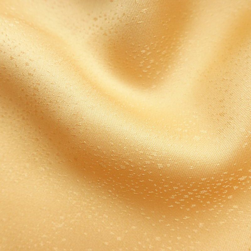 付け下げ 良品 落款入り 金駒刺繍 正絹 古典柄 袷仕立て 身丈163cm 裄丈66.5cm 箔 刺繍 金彩 フォーマル 着物 扇子 黄・黄土色_画像21