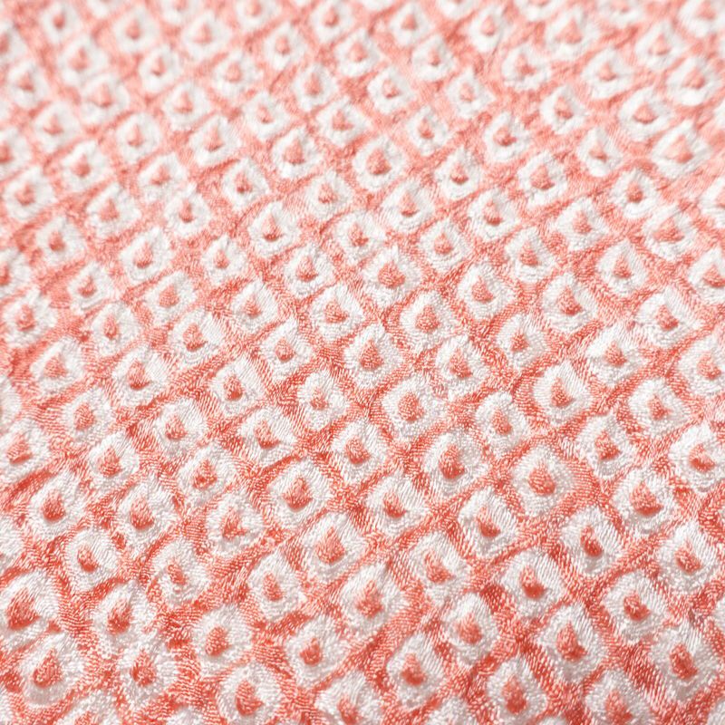 小紋 良品 絞り 総絞り 正絹 古典柄 袷仕立て 身丈172cm 裄丈69cm 着物 ピンク_画像7