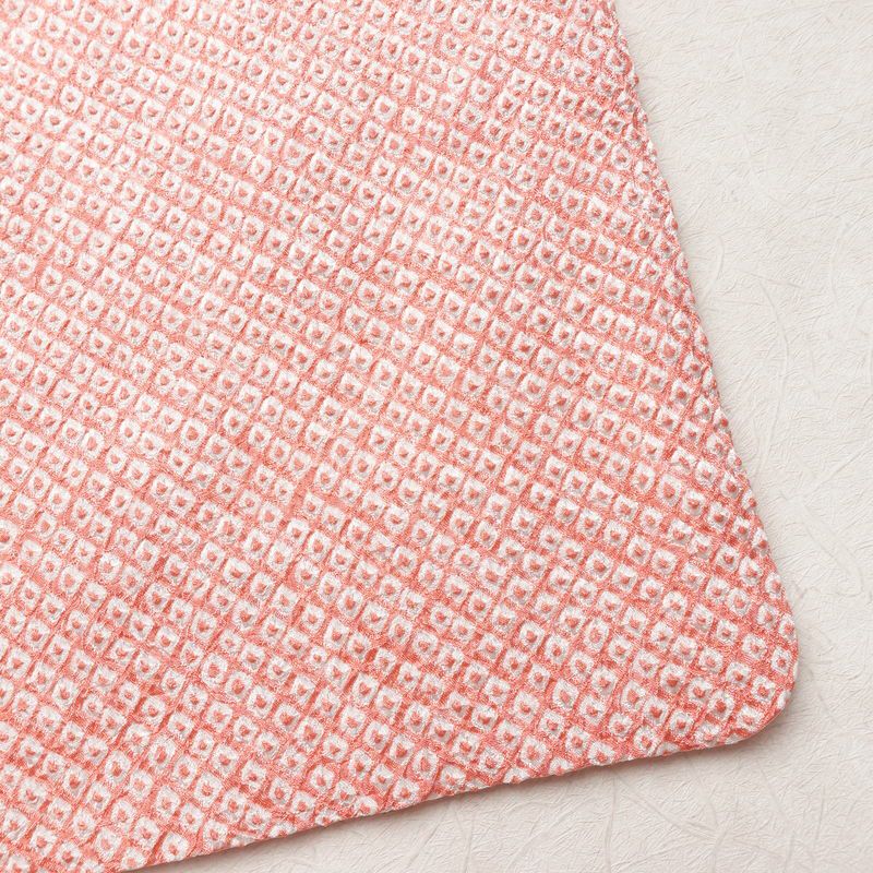 小紋 良品 絞り 総絞り 正絹 古典柄 袷仕立て 身丈172cm 裄丈69cm 着物 ピンク_画像14