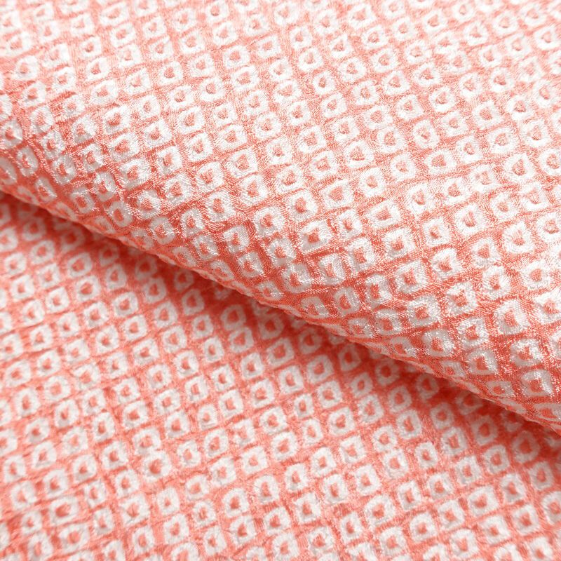 小紋 良品 絞り 総絞り 正絹 古典柄 袷仕立て 身丈172cm 裄丈69cm 着物 ピンク_画像19