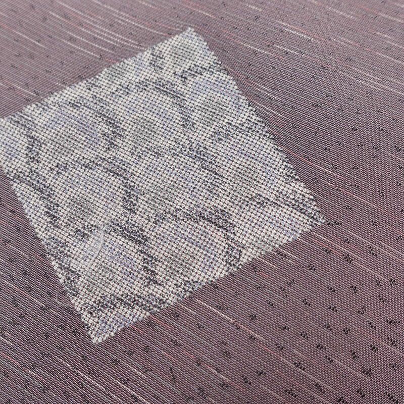 付け下げ 良品 紬地 正絹 古典柄 袷仕立て 身丈157cm 裄丈65cm 箔 フォーマル 着物 紫・藤色_画像8