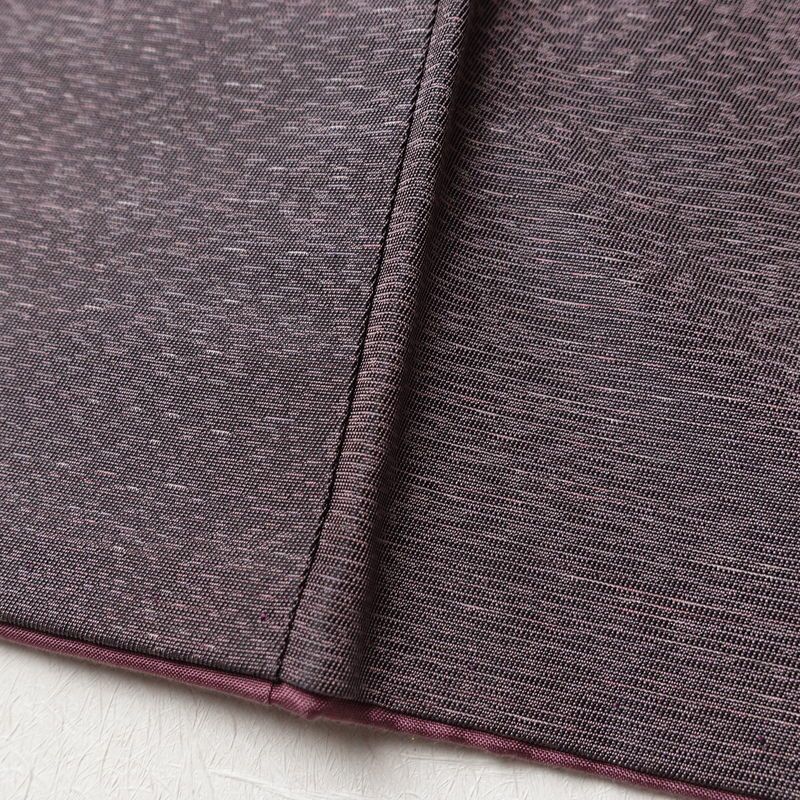 付け下げ 良品 紬地 正絹 古典柄 袷仕立て 身丈157cm 裄丈65cm 箔 フォーマル 着物 紫・藤色_画像11