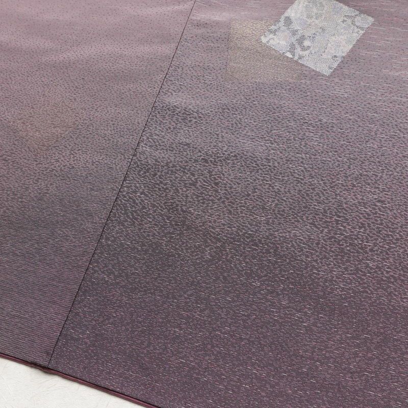付け下げ 良品 紬地 正絹 古典柄 袷仕立て 身丈157cm 裄丈65cm 箔 フォーマル 着物 紫・藤色_画像12