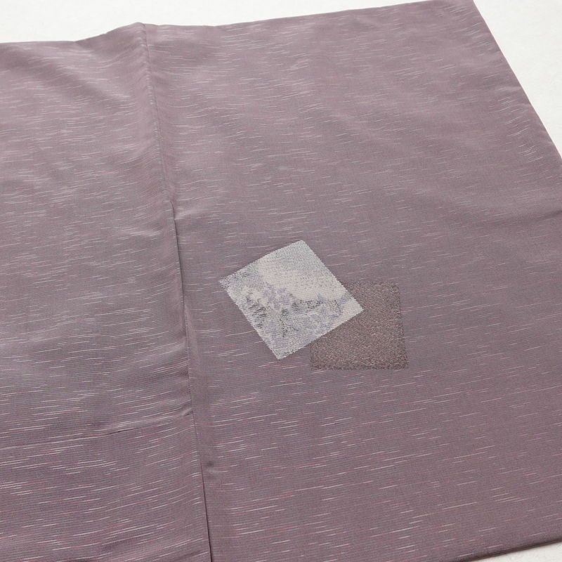 付け下げ 良品 紬地 正絹 古典柄 袷仕立て 身丈157cm 裄丈65cm 箔 フォーマル 着物 紫・藤色_画像13