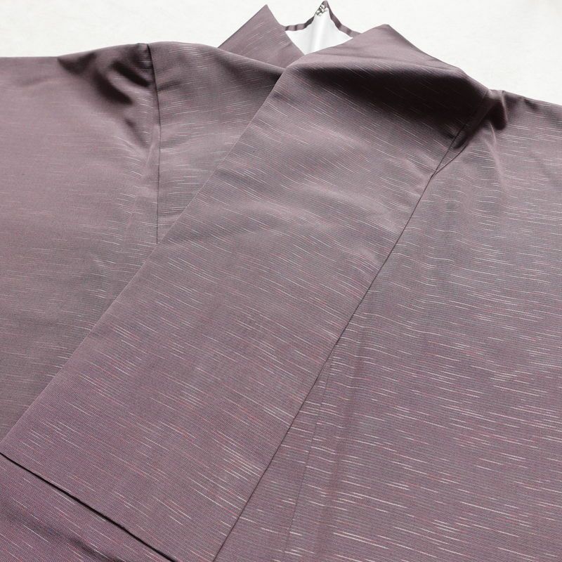 付け下げ 良品 紬地 正絹 古典柄 袷仕立て 身丈157cm 裄丈65cm 箔 フォーマル 着物 紫・藤色_画像16