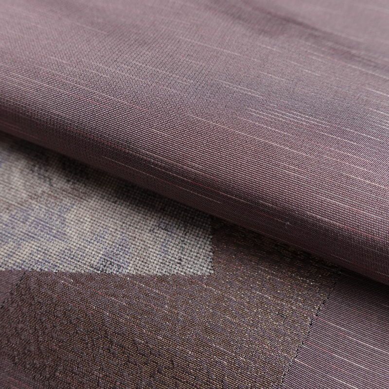 付け下げ 良品 紬地 正絹 古典柄 袷仕立て 身丈157cm 裄丈65cm 箔 フォーマル 着物 紫・藤色_画像20