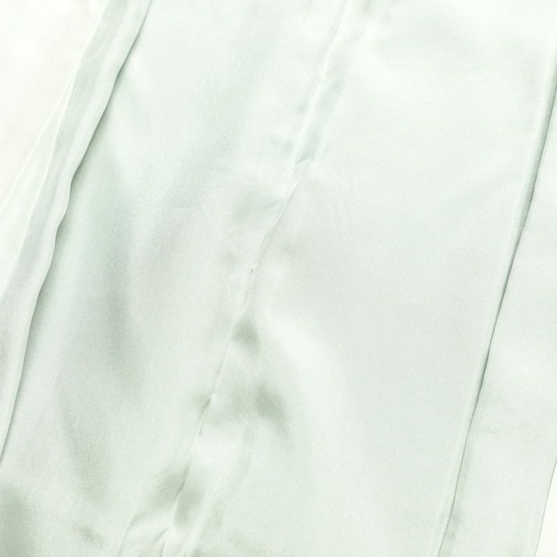 小紋 しつけ糸付き 縮緬 飛び柄 正絹 花柄 袷仕立て 身丈172cm 裄丈69cm 金彩 着物 青・紺_画像17